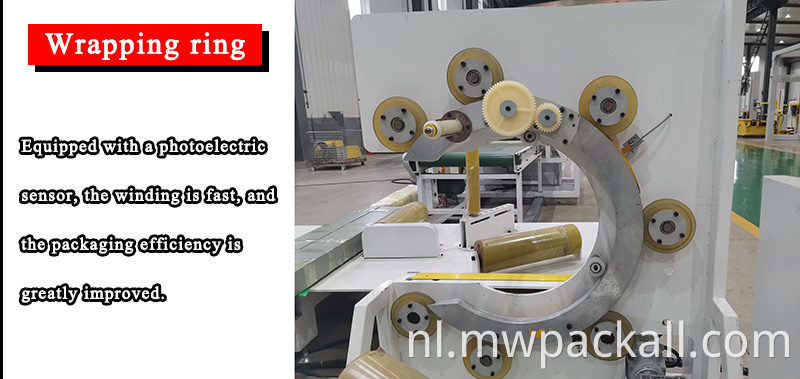 Automatische horizontale staaldraad band slang buis spoel ring rekfolie wikkelmachine met CE